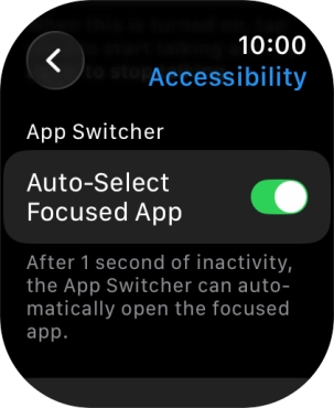 Press the required category below 'App Switcher' and follow the instructions on the screen to select the required settings.