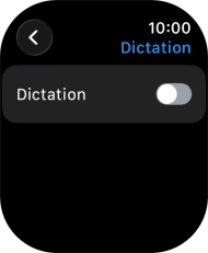 Press the indicator next to 'Dictation' to turn on the function.