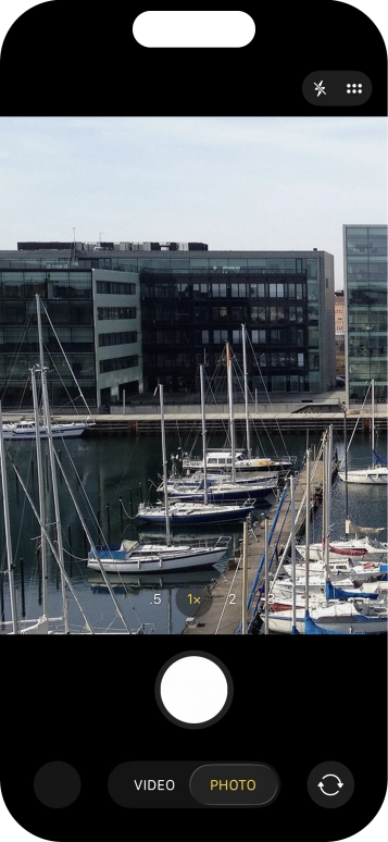 Slide your finger right or left on the screen to select the required camera mode. Slide your finger right or left on the screen to select the required camera mode.