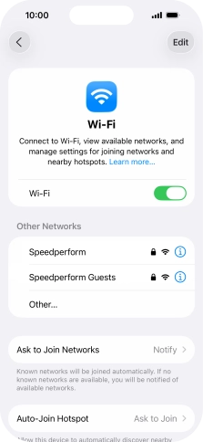Press the required WiFi network and key in the password for the WiFi network. Press the required WiFi network and key in the password for the WiFi network.