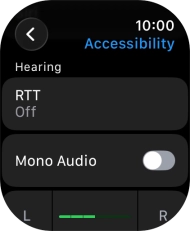 Press the required category below 'Hearing' and follow the instructions on the screen to select the required settings.