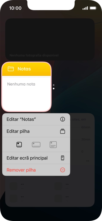 Prima Editar pilha.