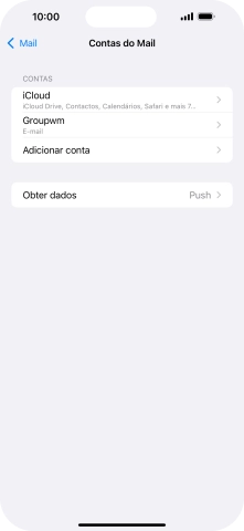 Prima o nome na conta de e-mail que acabou de criar.