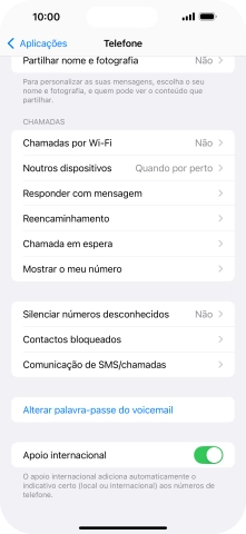 Prima Mostrar o meu número.