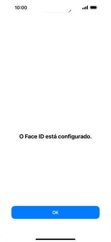 Prima OK. Se ainda não tiver escolhido um código de bloqueio do telefone, introduza um código à escolha duas vezes de seguida.