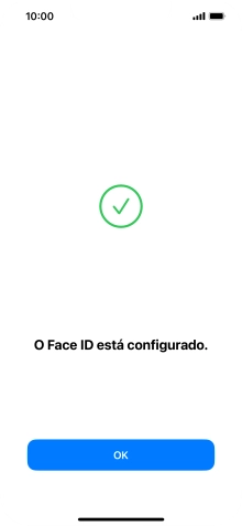 Prima OK. Se ainda não tiver escolhido um código de bloqueio do telefone, introduza um código à escolha duas vezes de seguida.
