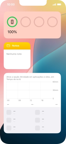 Mantenha premida por um instante a pilha de widgets pretendida.