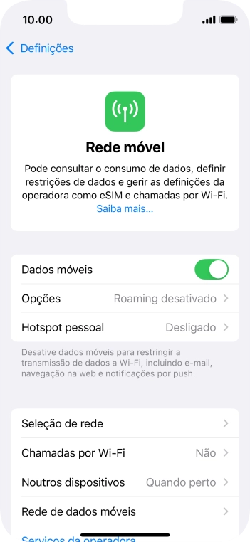 Prima Rede de dados móveis.