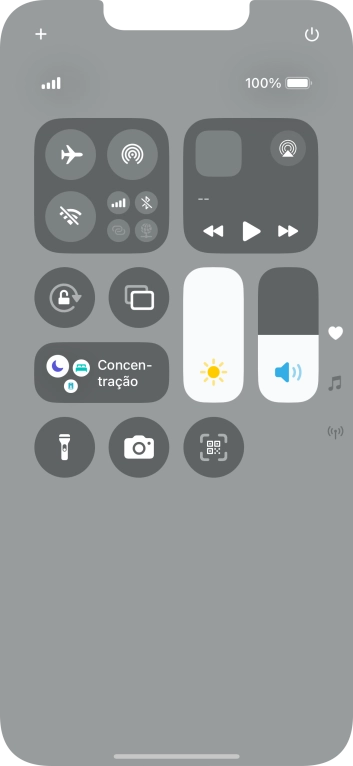 Prima o ícone de modo de voo para ativar ou desativar a função.