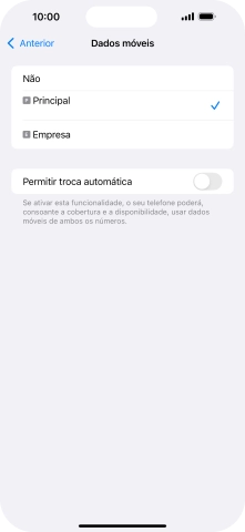 Prima o plano pretendido.