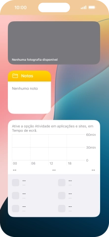 Mantenha premida por um instante a pilha de widgets pretendida.