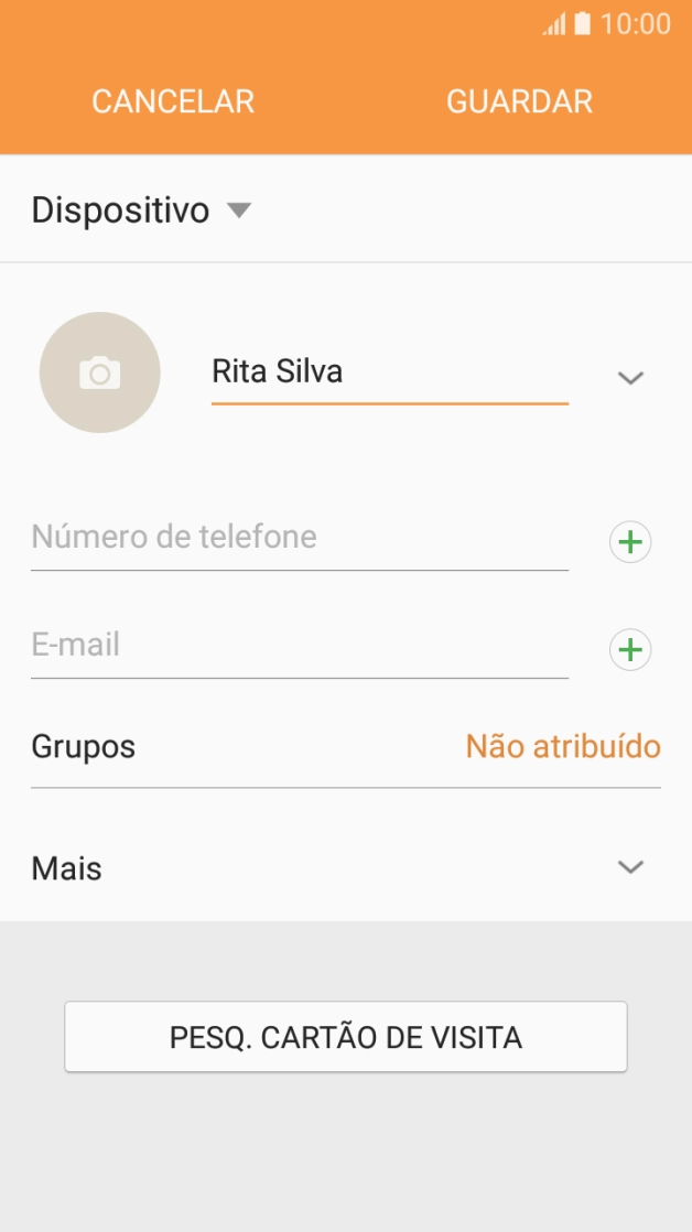Prima Número de telefone e introduza o número de telefone pretendido.
