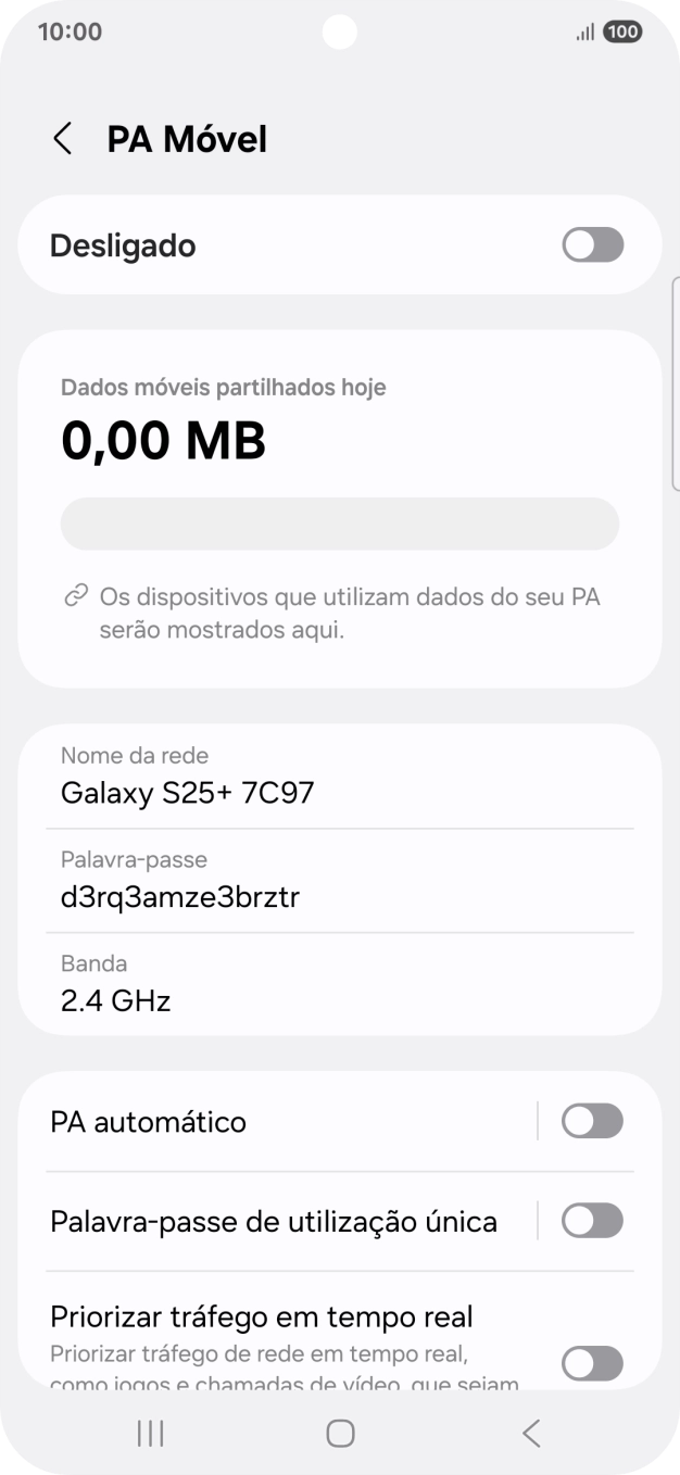 Prima Nome da rede.