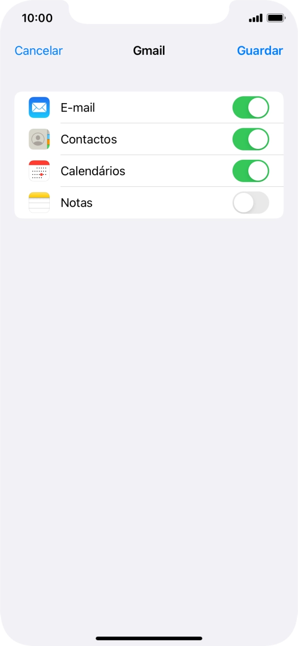 Se o ecrã mostrar esta imagem, a sua conta foi identificada e configurada automaticamente. Siga as indicações no ecrã para introduzir informações adicionais e concluir a configuração.
