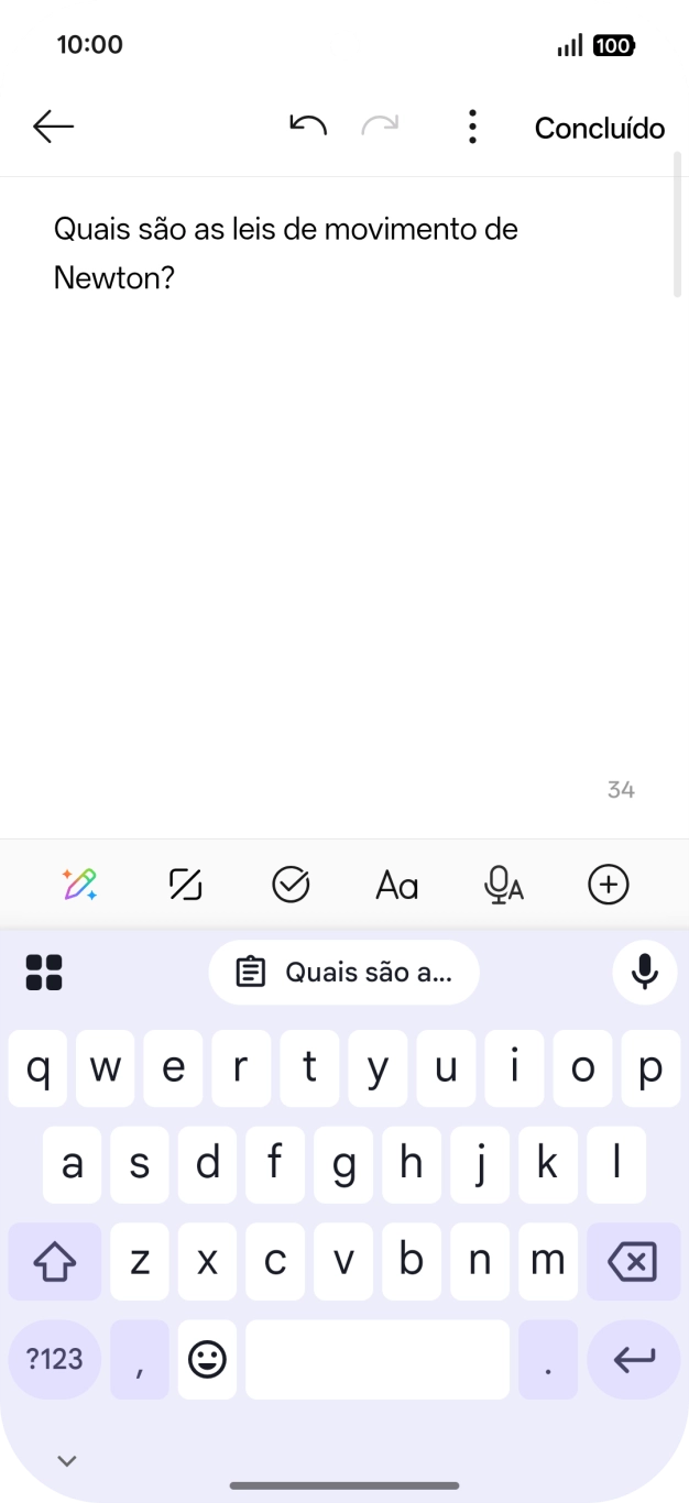 Prima o ícone de AI.
