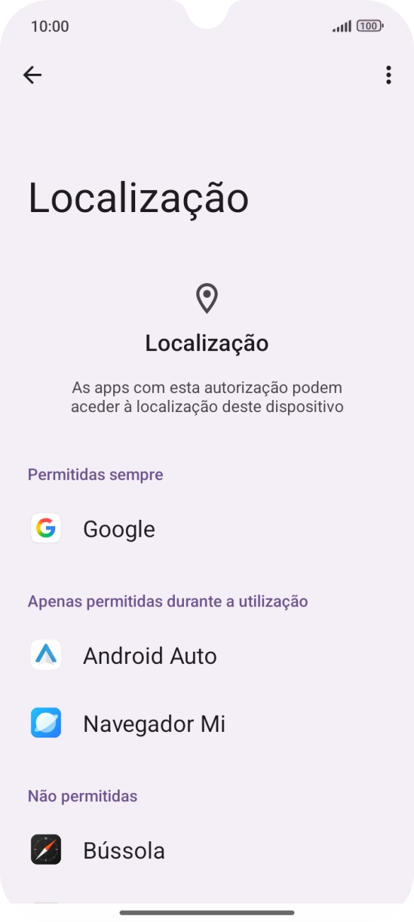 Prima a app pretendida.