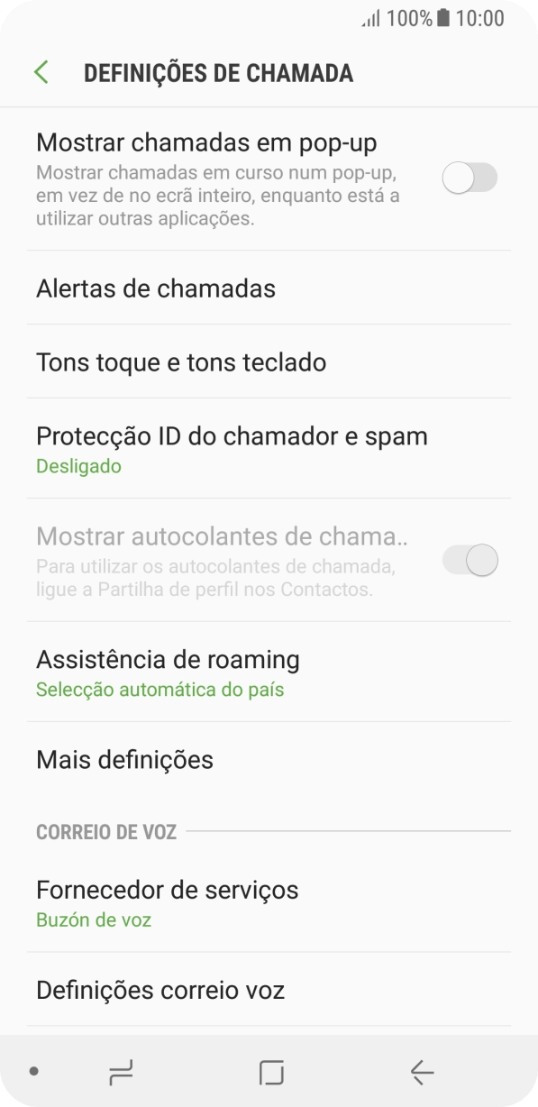 Prima Definições correio voz.