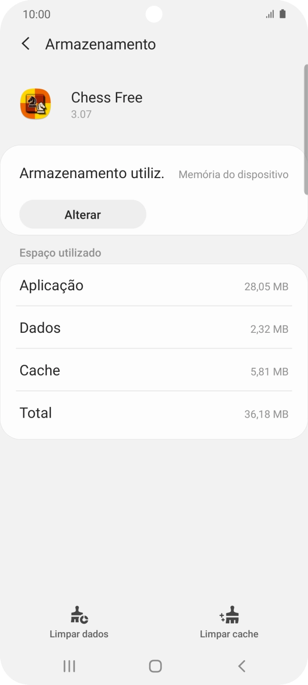 Prima Limpar cache.