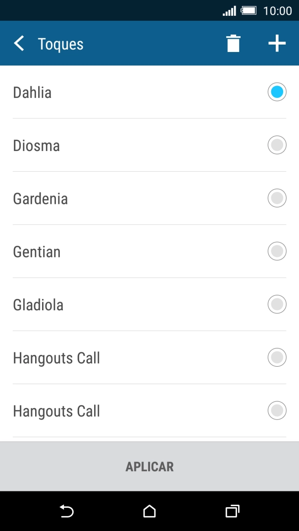 Prima o ícone para adicionar.
