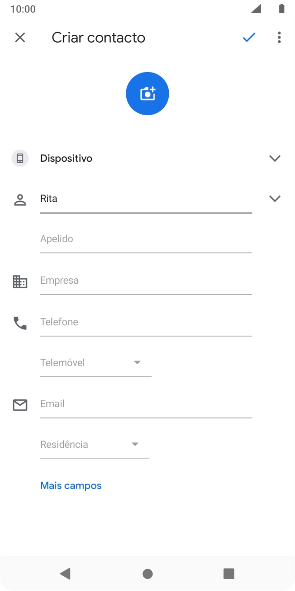 Prima Apelido, e introduza o apelido pretendido.