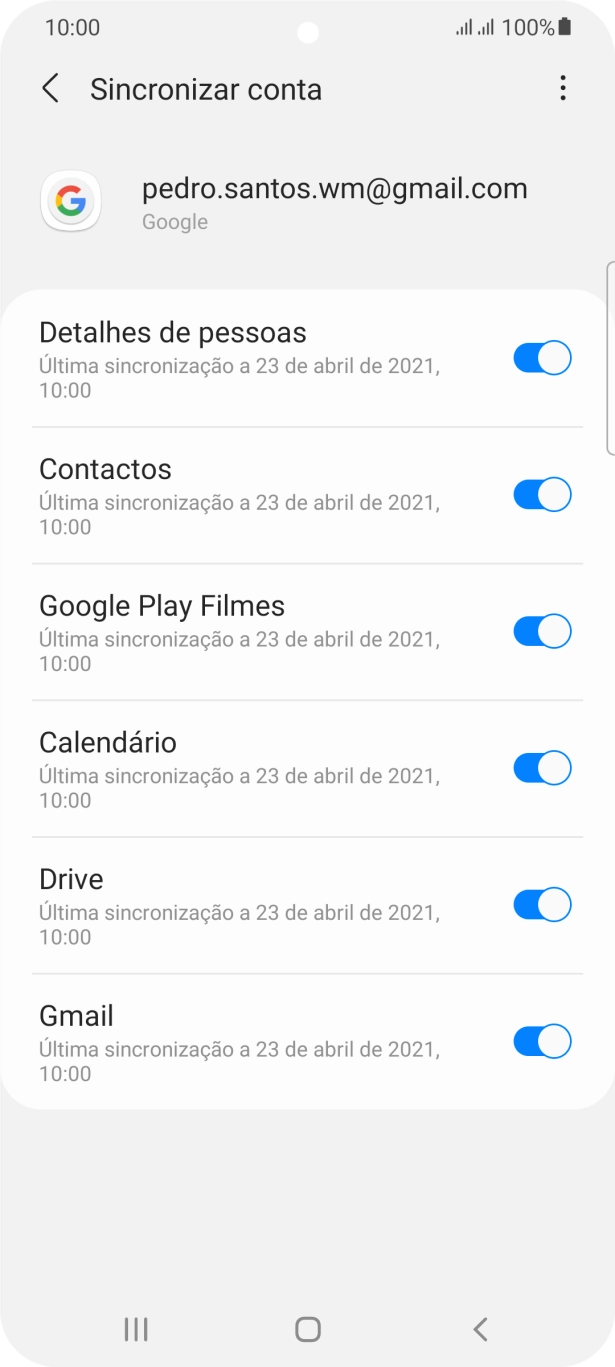 Prima a tecla de início para terminar e voltar ao ecrã inicial.