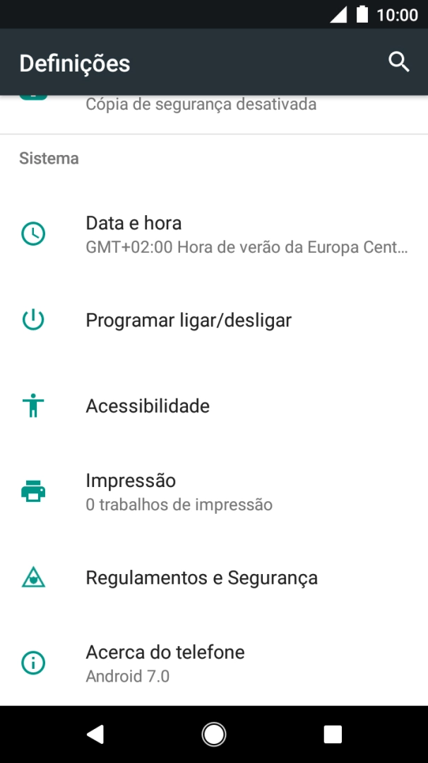 Prima Acerca do telefone.