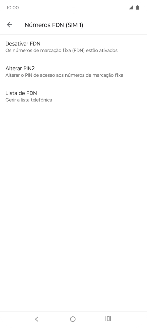 Prima Desativar FDN para desativar a marcação permitida.