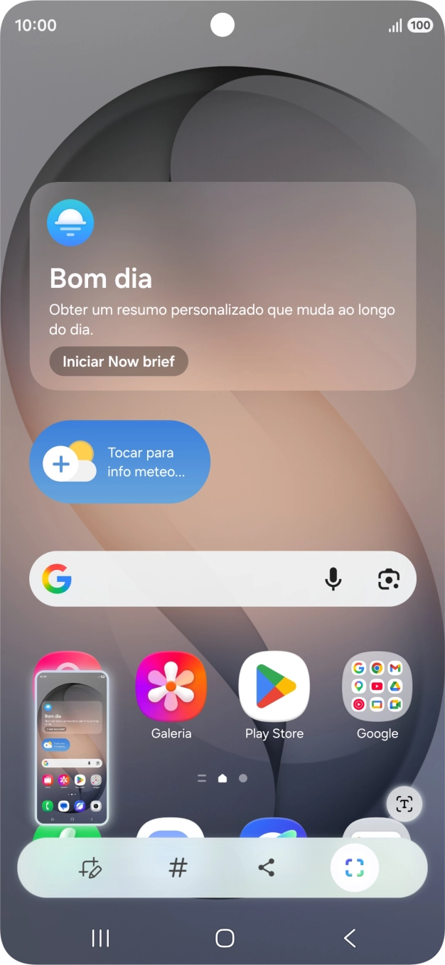 Para modificar a captura de ecrã prima a captura de ecrã e siga as indicações no ecrã para efetuar as modificações pretendidas.