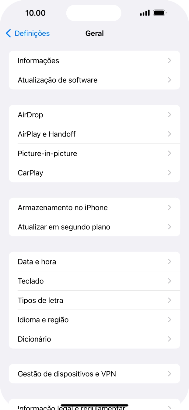 Prima Atualizar em segundo plano.