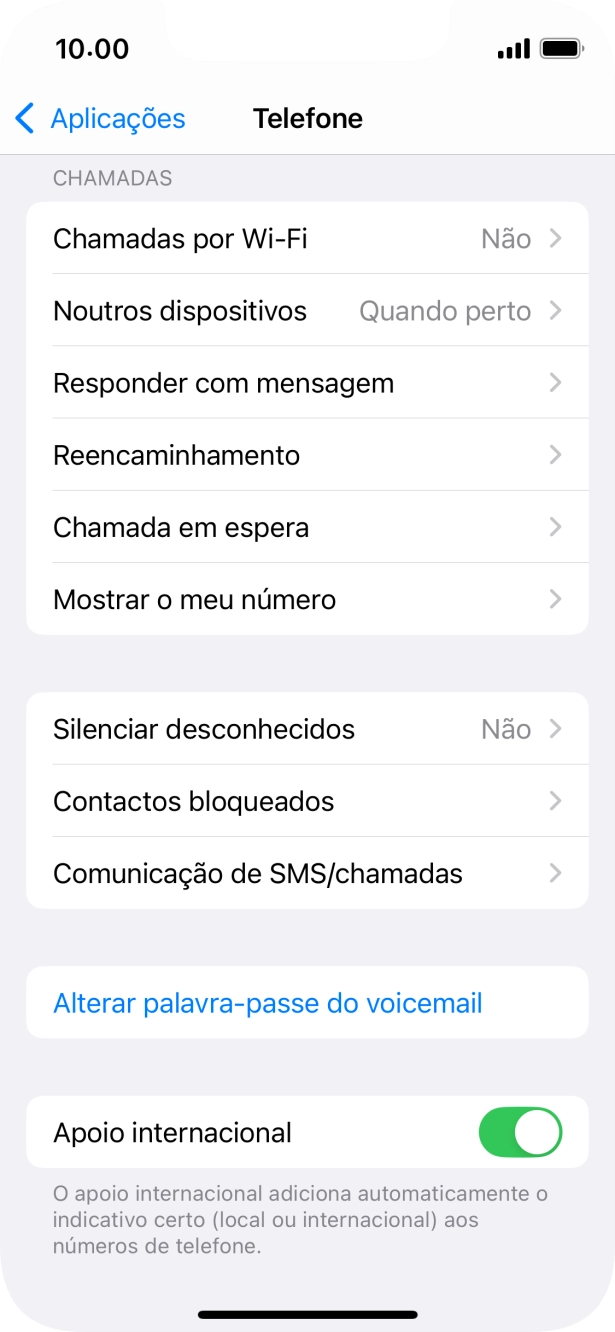 Prima Mostrar o meu número.