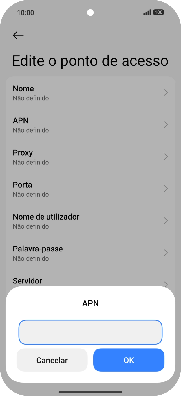 Introduza net2.vodafone.pt e prima OK.