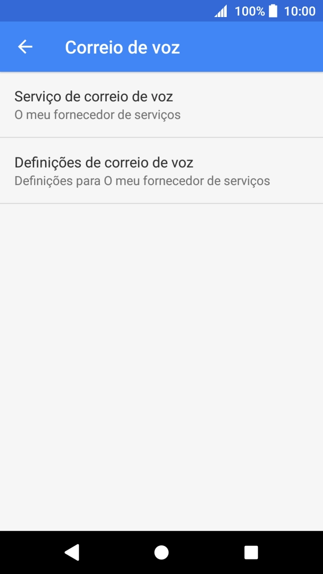 Prima Definições de correio de voz.