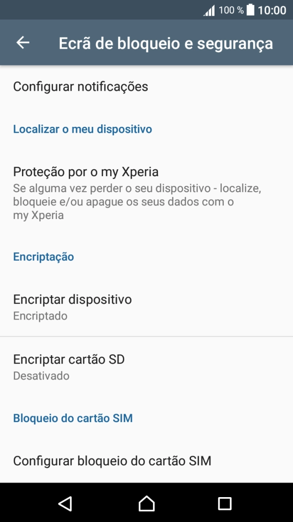 Prima Configurar bloqueio do cartão SIM.