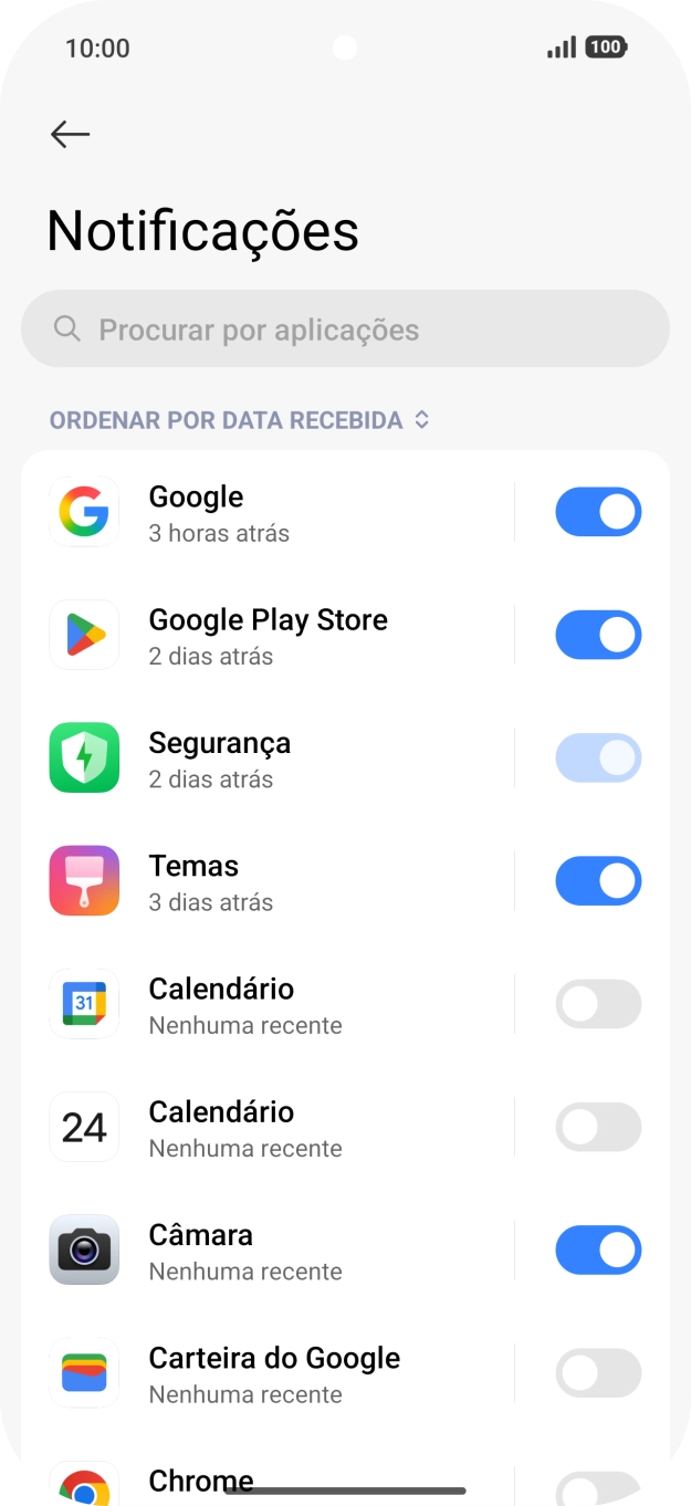 Prima a app pretendida.
