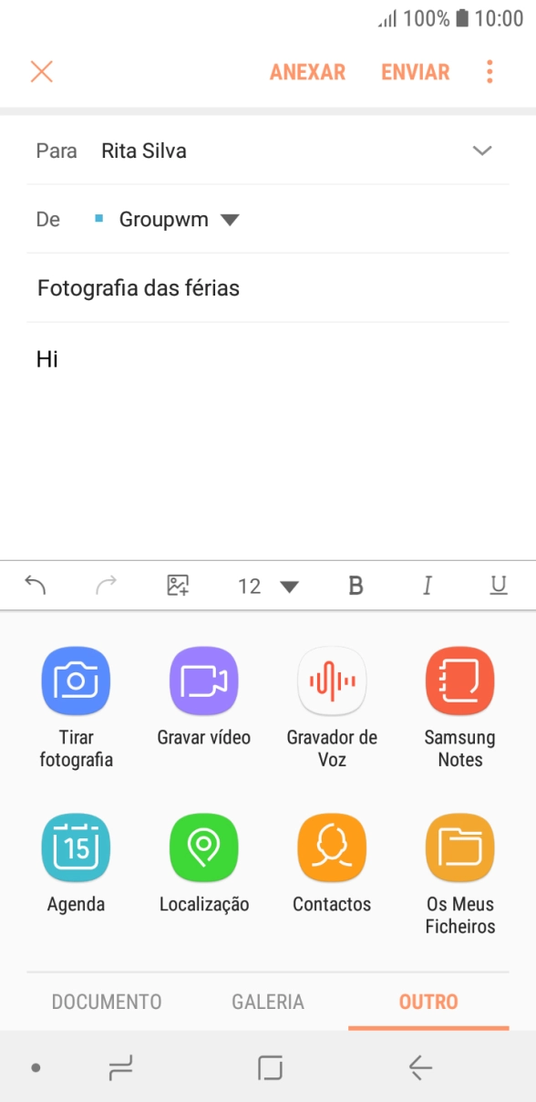 Prima Os Meus Ficheiros e vá até à pasta pretendida.