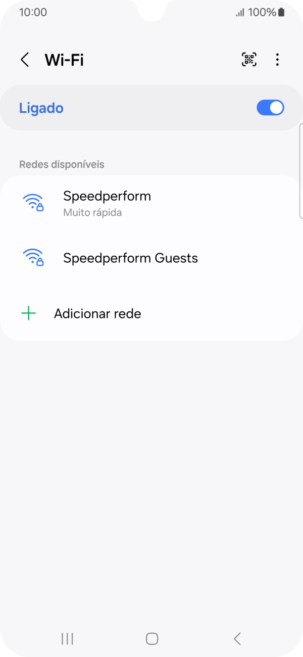 Prima o ícone de menu.