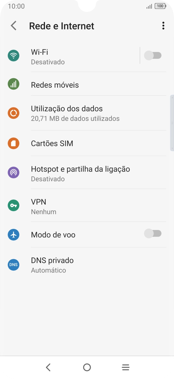Prima Hotspot e partilha da ligação.
