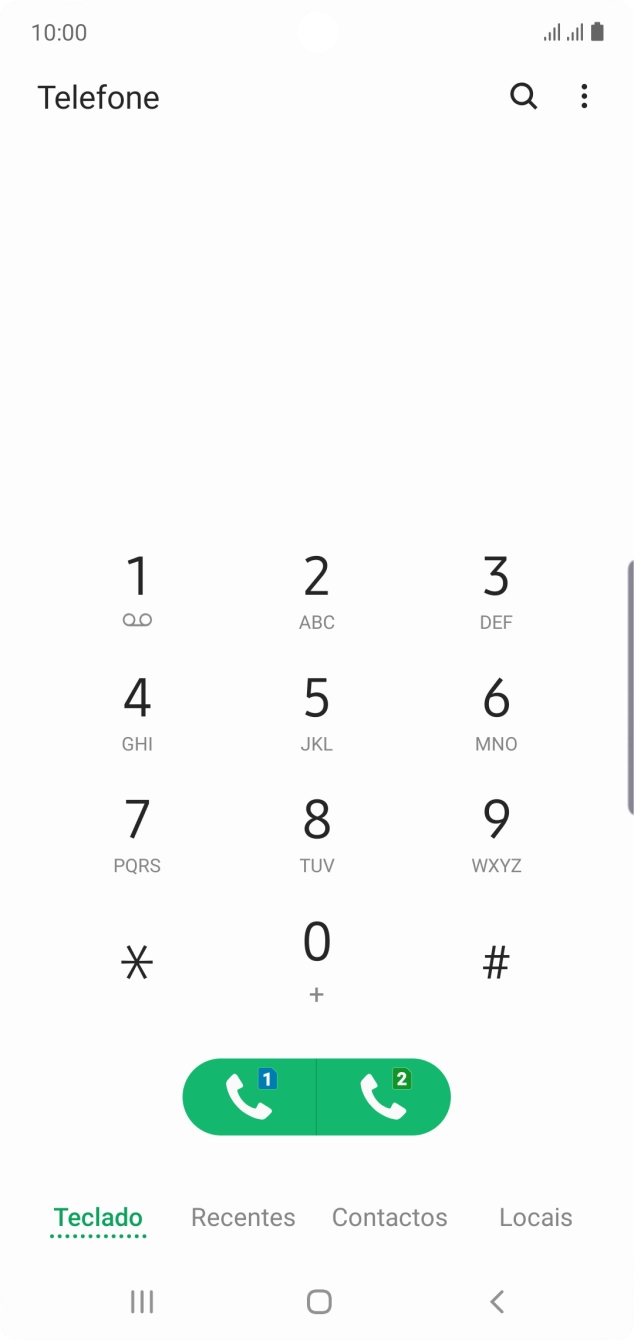 Prima o ícone de menu.