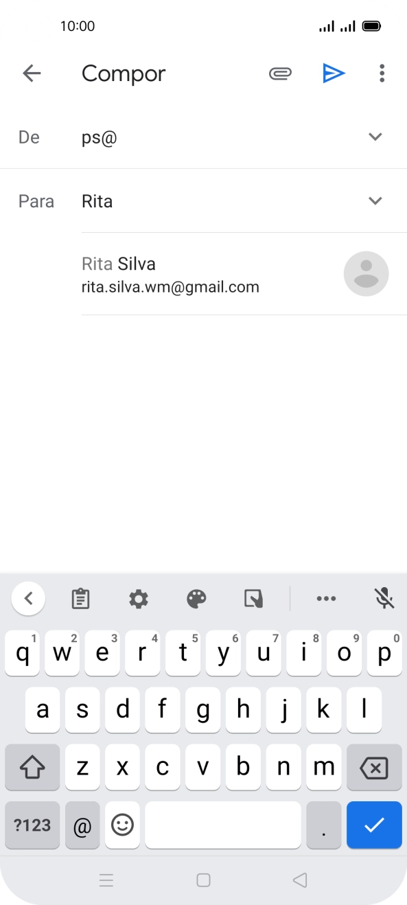 Prima o contacto pretendido.