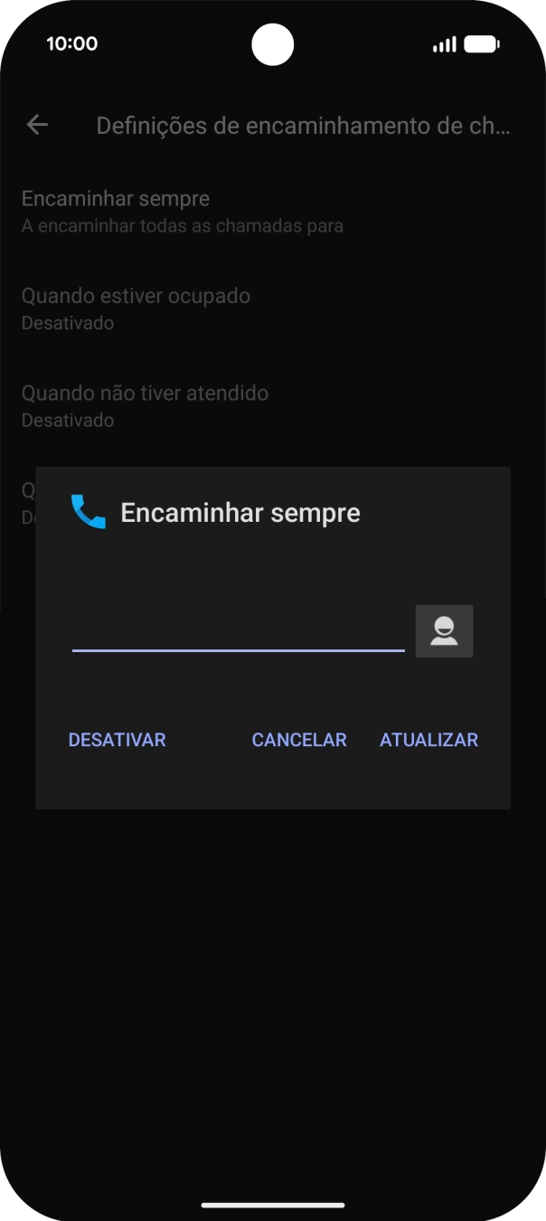 Prima DESATIVAR.