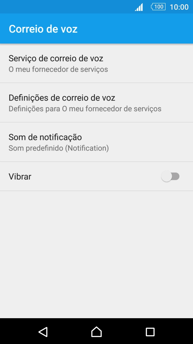 Prima Definições de correio de voz.