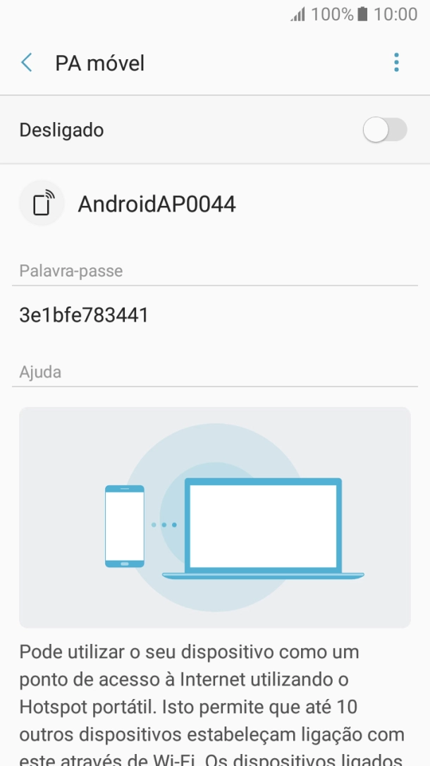 Prima o ícone de menu.