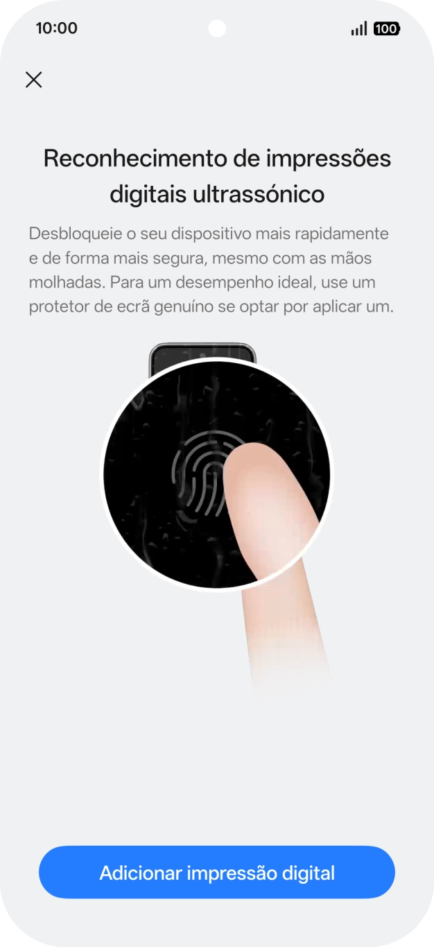 Prima Adicionar impressão digital.