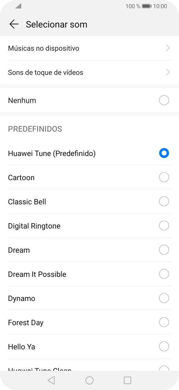 Prima Músicas no dispositivo.