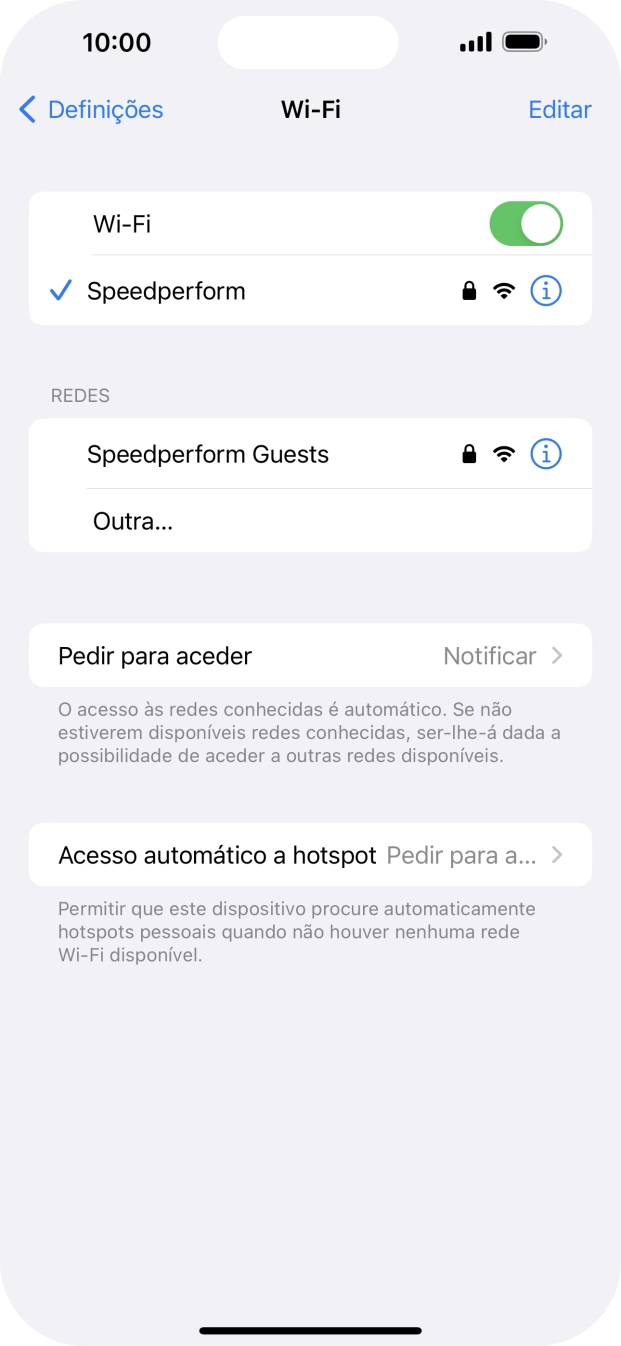 Para voltar ao ecrã inicial, deslize o dedo de baixo para cima a partir da base do ecrã.