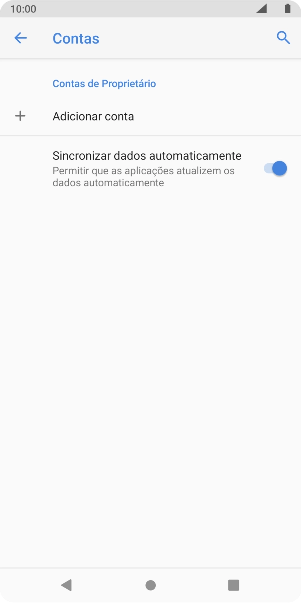 Prima Adicionar conta.