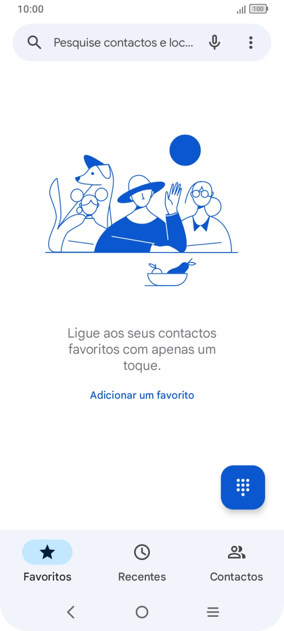 Prima o ícone de menu.