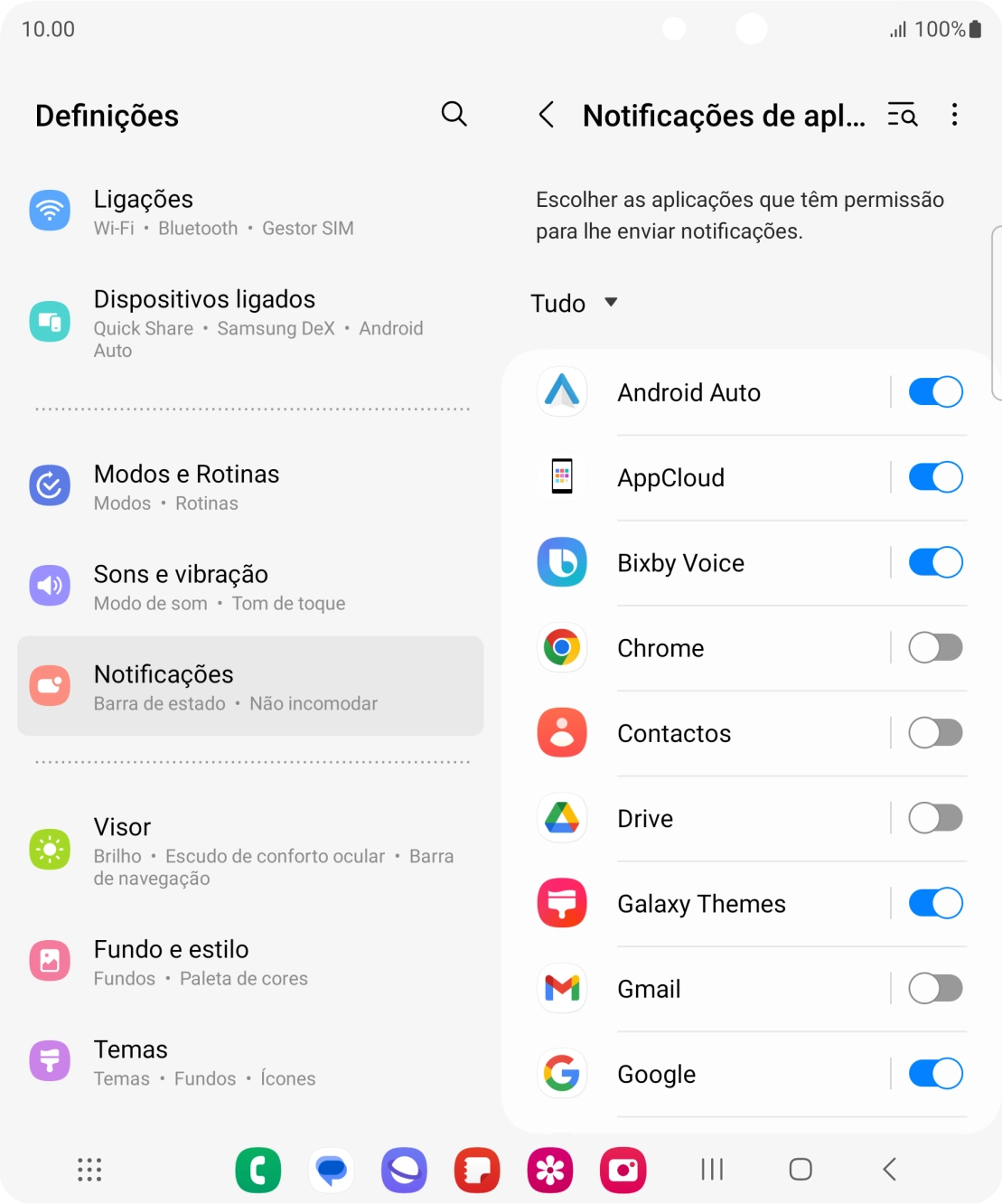 Prima a lista suspensa.