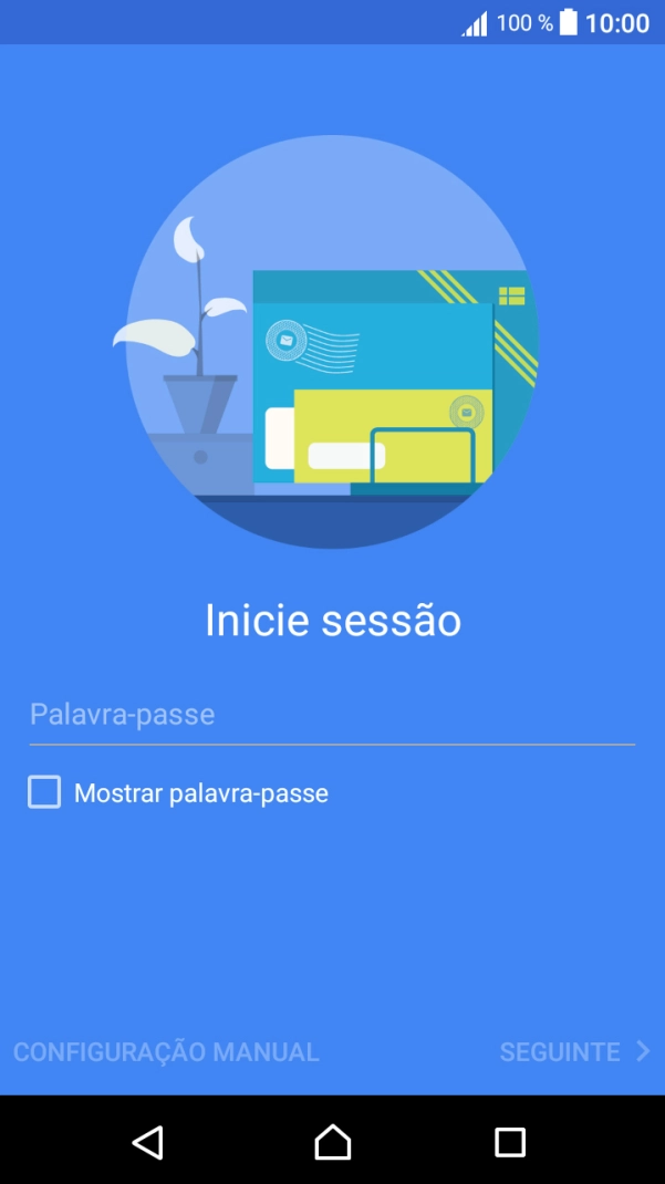 Prima Palavra-passe e introduza a password da sua conta de e-mail na Vodafone.