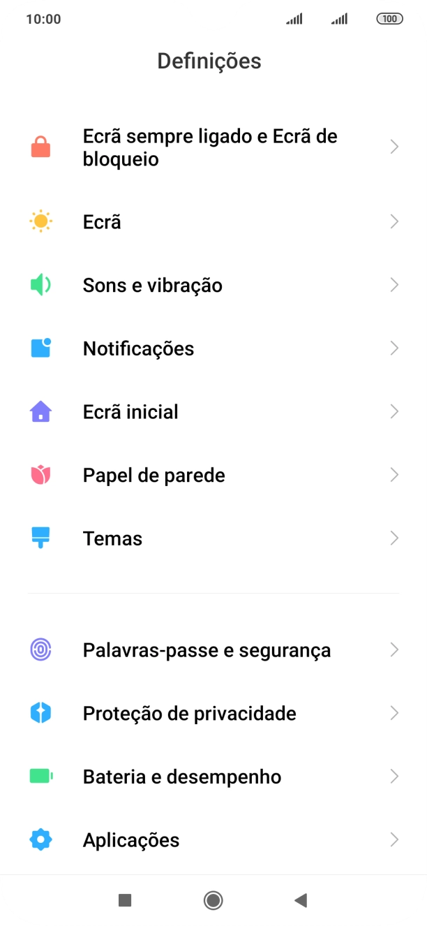 Prima Palavras-passe e segurança.